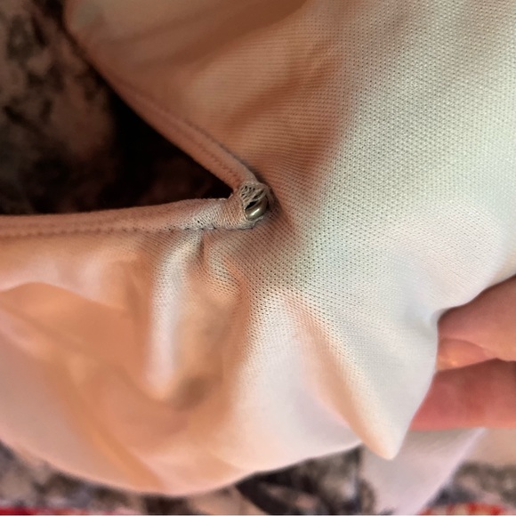 Marble Structured Deep V Neck Slit Hem Padded Dress - Picture 8 of 8